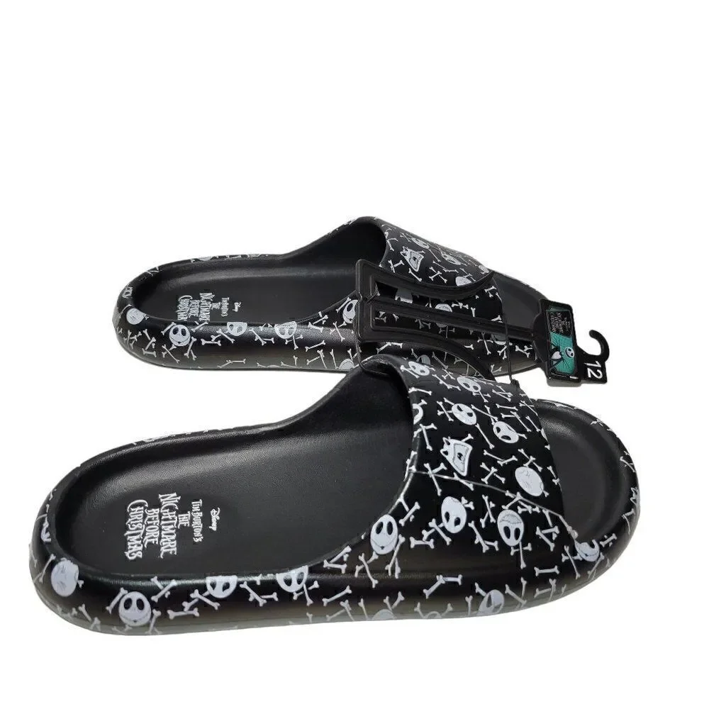 Disney‎ Nightmare Before Christmas Slides Mens 12 Sandal Shoes Jack Skellington